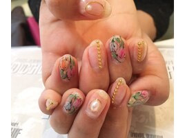 クリアフラワーネイル