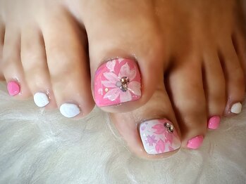 アミュリー ネイル アトリエ(Amury nail atelier)/桜 ピンク フラワー シンプル