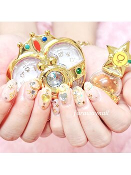 ファラウェイネイル(Faraway nail)/イエローセーラームーンネイル☆