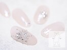 雪の結晶ネイル 冬ネイル