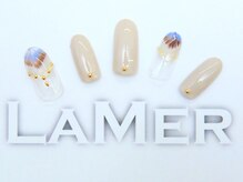 ネイルサロン ラメール(LaMer)/ピーコック柄ネイル