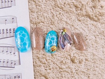 ショコ アンド ラム(Syoko&Lum)/話題の人魚の尻尾ネイル!