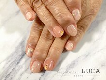 ネイルアトリエルカ(nail atelier LUCA)/R-80 春っぽ押し花ネイル