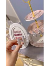ピンクハルナネイル(pink haruna nail)/リボンネイル