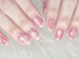 うるつやマグ春さくらんぼネイル