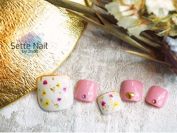 セッテネイル(Sette Nail)/押し花ピンクフット[自由が丘]