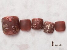 アイネイルズ 横浜EAST店(I-nails)/お花マットフットネイル