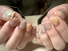 アミュリー ネイル アトリエ(Amury nail atelier)/水滴 ニュアンス くすみカラー 
