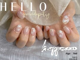 シンプルお花ネイル♪錦糸町