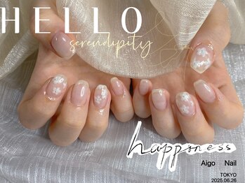 アイゴネイル 錦糸町(Aigoネイル)/シンプルお花ネイル♪錦糸町