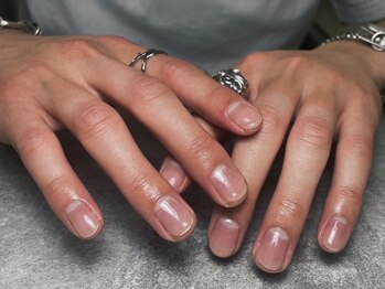 オムネイル 渋谷(HOMME NAIL)/クリアジェルネイル ¥4.400