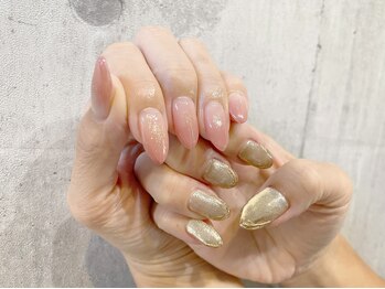 ル ジャルダン 大船店(le jardin)の写真/【大船駅徒歩2分の美容室内サロン】大人女性のお手元にぴったりのニュアンスネイルもオススメです♪