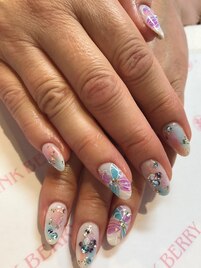 ~カラフル蝶ネイル~