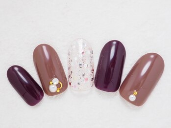 シックネイル(CHIC nail)/ボルドー＆ブラウン 