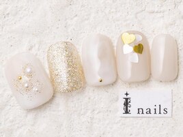 シンプルゴールドハート