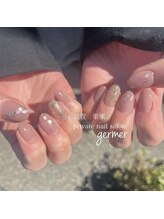 ジェルメ(germer)/桜舞う大人春ネイル♪