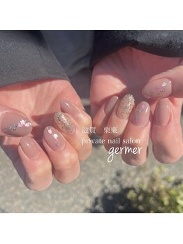 桜舞う大人春ネイル♪