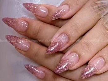 ダイアモンドネイルスタジオ 新宿店(Diamond Nail Studio)/チップ長さだしラメグラ