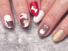 モルフォ 千駄ヶ谷(Morpho)/手描きクリスマスマットネイル