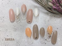 ネイルアンドアイラッシュ イビザ(IBIZA)/ストーンアート×三角フレンチ