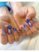 クリアー(clear)/紫陽花、マグネット、インク