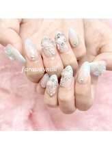 ファラウェイネイル(Faraway nail)/ふわふわ水色ネイル☆