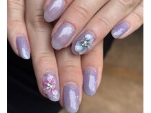 タスメット(+met)/～透けラメ×パープルネイル～