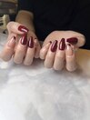 ボルドー☆秋ネイル