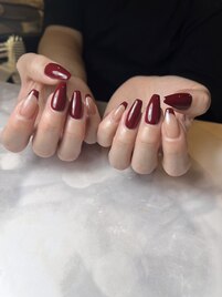 ボルドー☆秋ネイル