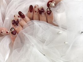 バレンタインネイル