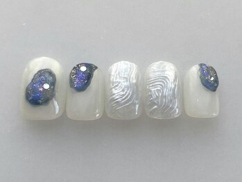アイネイルズ 池袋店(I-nails)/うねうねブルーマグオーロラ