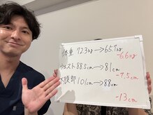 広島ミライエ整体院(広島MIRAIE整体院)/３か月で-6.6kg