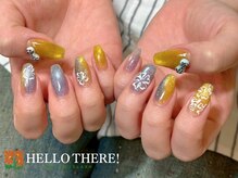 ハローゼア(HELLO THERE!)/手書きハイビスカス♪