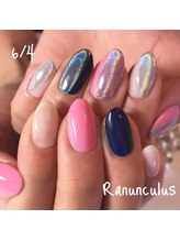 ラナンキュラス(Ranunculus)/☆ユニコーン Nail☆