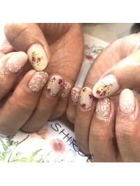 ドライフラワーネイル