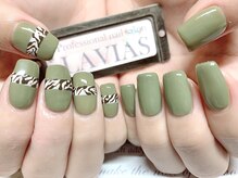 プロフェッショナル ネイルサロン ラヴィアス(LAVIAS)/【ジェル】ワンカラ＋アート２本