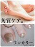 フットケア【足浴付き】足裏・指先の角質ケア&ワンカラーコース 11000円