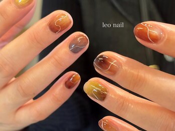 レオネイル(leo nail)の写真/【ジェル☆持ち込みデザイン90min】繊細なArtもお任せ♪再現性の高いArtや色使いで理想の指先を叶えます♪