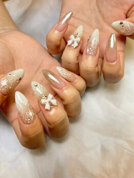 海外テイストガーリーネイル