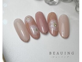 水彩フラワーネイル
