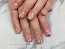 ネイルアトリエルカ(nail atelier LUCA)/M-105 ガラスフレンチネイル