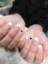 ネイルプラスユウ(NAIL+U)/白フレンチnail♪