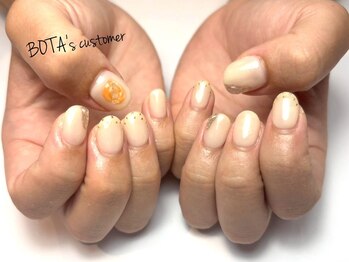 ボタネイル 本厚木(BOTANAIL)/スタッズネイル/塗りかけネイル
