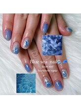 はあとねいる 八戸ラピア店/ブルーニュアンスネイル