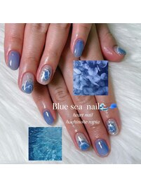 ブルーニュアンスネイル