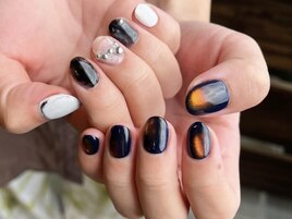 個性派ちぐはぐネイル