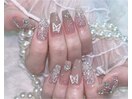 ちょうちょ フラッシュネイル 
