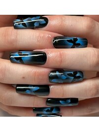 エアブラシ×蝶アート