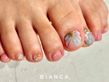 ビアンカ センター南店(Bianca)の写真/先取フットネイルはビアンカにお任せ！毎月更新定額大人気◎【シンプルコース￥5500/親指アート￥5800～】