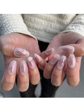 ネイルサロン ココロジー(COCOLOGY)/チークネイル　ピンクミラー